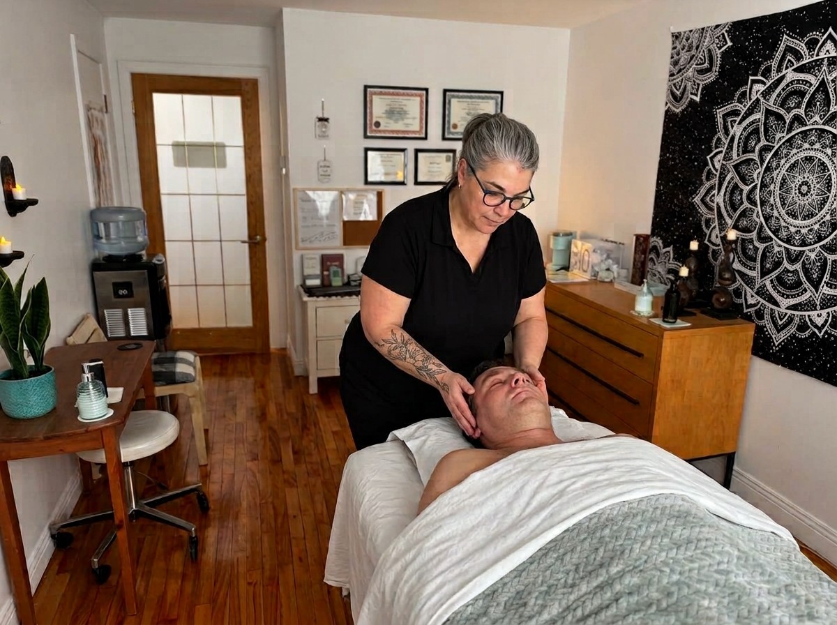 Massage crânien (cou texto)
